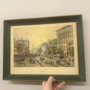 Framed Vintage BROADWAY DOWNTOWN  NEW YORK American City